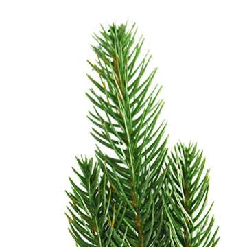 wonuu 25pcs Artificial Pine Green Leaves Needle Garland for Christmas Embellishing and Home Garden Decor, 11x4.7 Inches(Green-25 Pack)