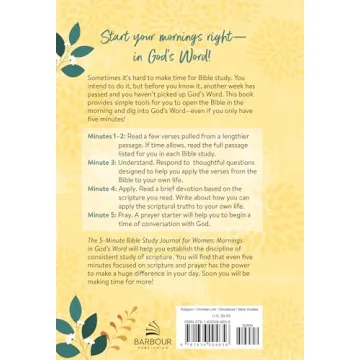 5-Minute Bible Study Journal for Women Daily Devotion