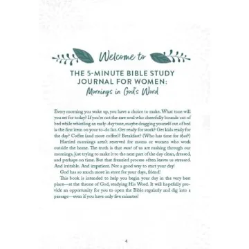 5-Minute Bible Study Journal for Women Daily Devotion