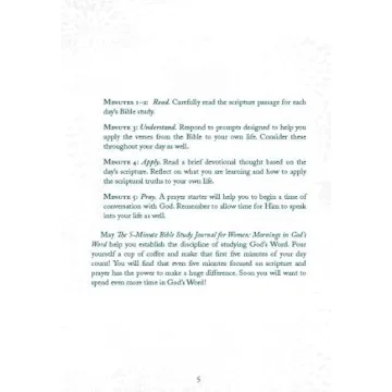 5-Minute Bible Study Journal for Women Daily Devotion