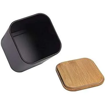 Juvale Set of 2 Black Canisters for Kitchen Storage