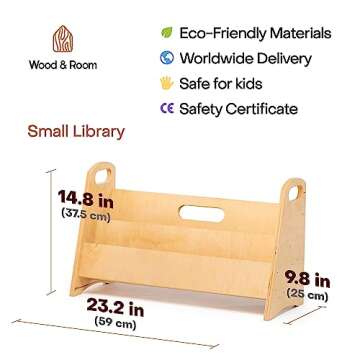 WOOD&ROOM Kids Bookshelf - Inspire Young Readers!
