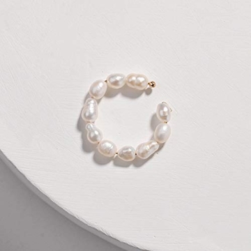 Moepapa Pearl Hoop Ear Cuffs Set Stylish No Piercing