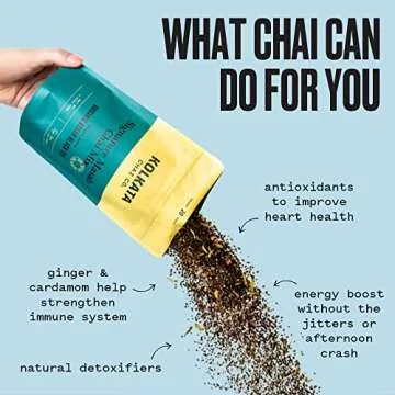Kolkata Chai Signature Masala Chai mix, 100% Organic Black Tea, Makes 20 cups, Premium loose leaf tea and spice blend, All Natural, 4.23 oz