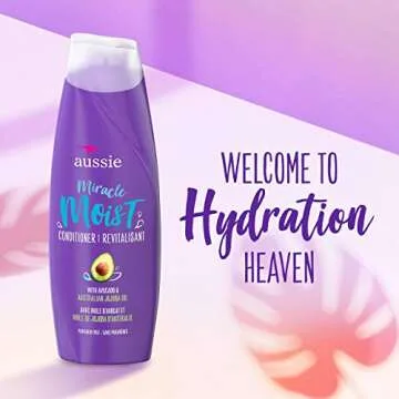 Aussie Miracle Moist with Avocado & Jojoba Oil, Paraben Free Shampoo & Conditioner, 26.2 fl oz Dual Pack