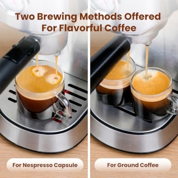 Gevi Espresso Machine with Portafilter and Milk Frother