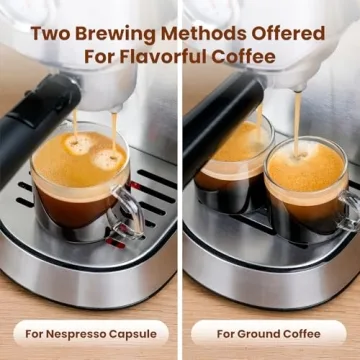 Gevi Espresso Machine with Portafilter and Milk Frother