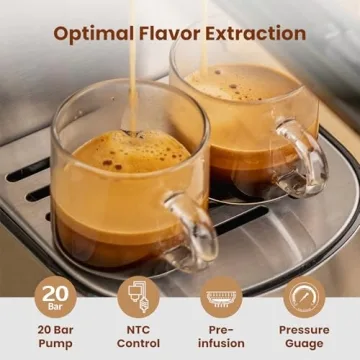 Gevi Espresso Machine with Portafilter and Milk Frother