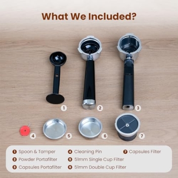 Gevi Espresso Machine with Portafilter and Milk Frother