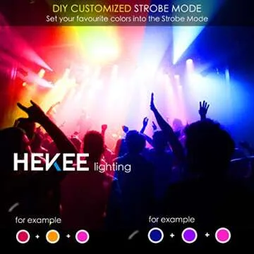 HEKEE LED Flood Light Outdoor, 50W RGB Color Changing 5000 Lumens FloodLight, DIY Strobe Mode, 120 Colors Uplight, Timing, RGBW 2700K Warm White, IP66 Waterproof Spotlight (2 Pack)