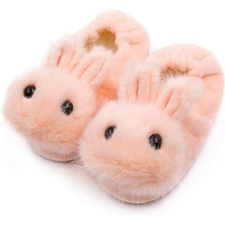 Cute Toddler Girls Unicorn Tie Dye Fuzzy Slippers