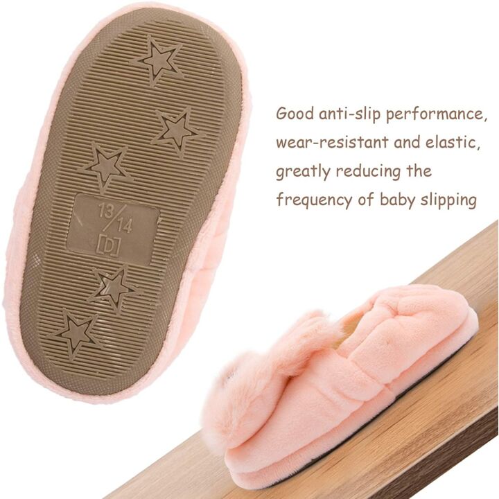 Cute Toddler Girls Unicorn Tie Dye Fuzzy Slippers