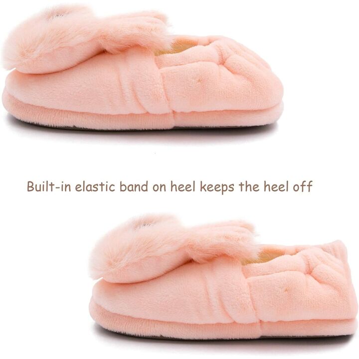 Cute Toddler Girls Unicorn Tie Dye Fuzzy Slippers