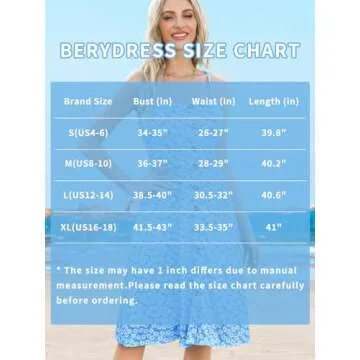 Berydress Women's Casual Beach Summer Dresses Solid Cotton Flattering A-Line Spaghetti Strap Button Down Midi Sundress