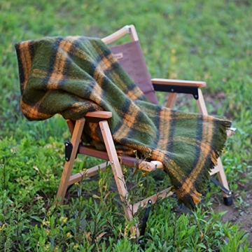 ZonLi Green Plaid Throw Blanket - Cozy Decorative Charm