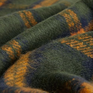 ZonLi Green Plaid Throw Blanket - Cozy Decorative Charm