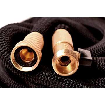 Riemex Hose 25 FT Black [New 2022] Heavy Duty Garden Water Hose - Solid Brass Metal Fittings Connect...