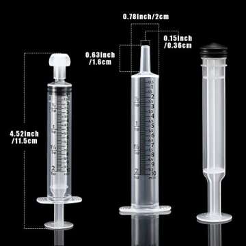 Frienda Large Plastic Syringe 4 Pack for Measuring and Dispensing (10 ml)