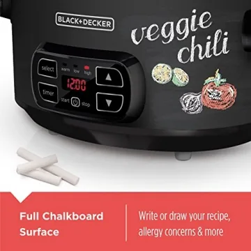 BLACK+DECKER 7-Quart Chalkboard Slow Cooker for Families