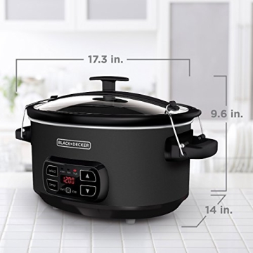 BLACK+DECKER 7-Quart Chalkboard Slow Cooker for Families