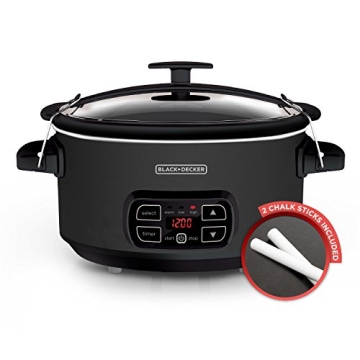 BLACK+DECKER 7-Quart Chalkboard Slow Cooker for Families