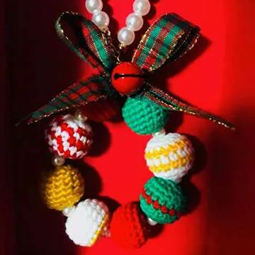 5/8" Christmas Ribbons Xmas Plaid Ribbons Craft Ribbon Checked Ribbon Bows Wrapping Ribbons with Measuring Tape for Christmas Party Decoration (25 Yards)