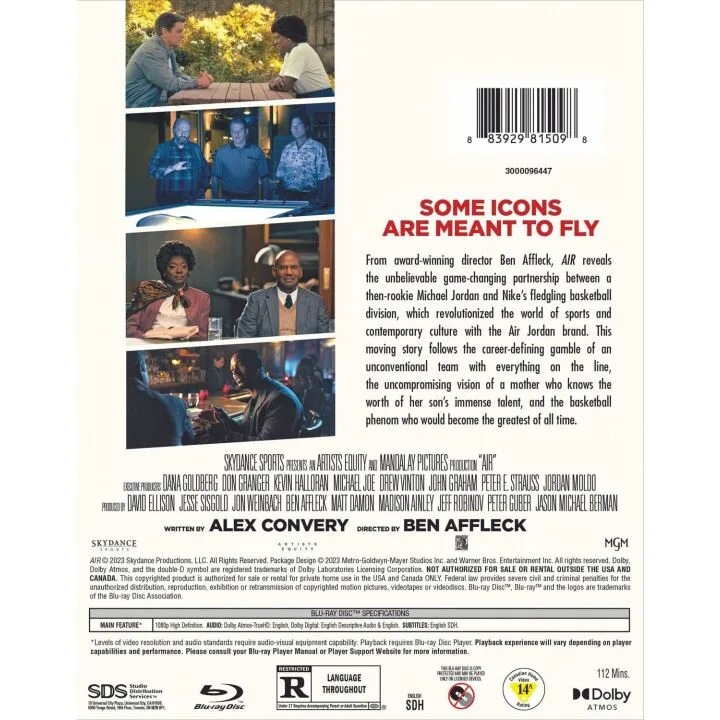 Air Blu-ray - Inspiring True Story of Nike's Rise