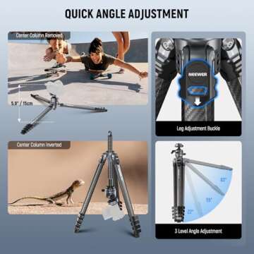 NEEWER LITETRIP LT38 61" Lightweight Travel Tripod