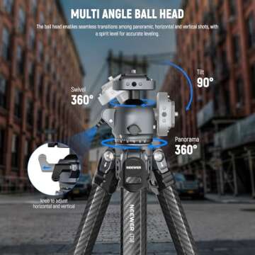 NEEWER LITETRIP LT38 61" Lightweight Travel Tripod