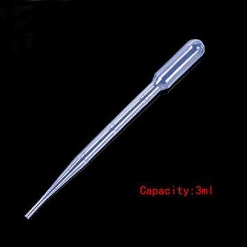 Rienar White 3ML Disposable Plastic Eye Dropper Set Transfer Graduated Pipettes (20 PCS)
