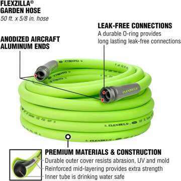 Flexzilla 5/8" x 50 ft Garden Hose - Heavy Duty & Safe