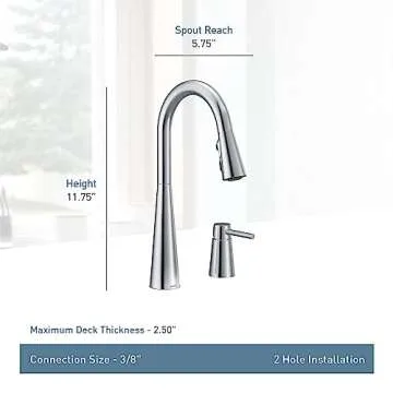 Moen 7871 High Arc Kitchen Faucet with Power Boost
