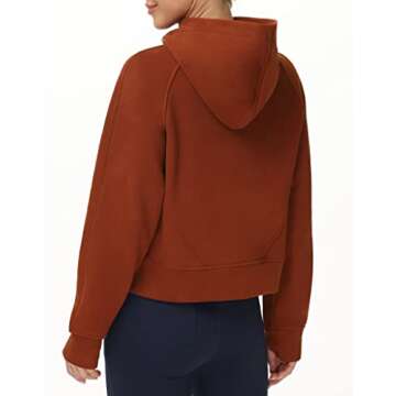 Stylish Fleece Lined Women's Half Zip Hoodies