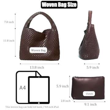 2025 Woven Leather Tote Bag for Everyday Elegance