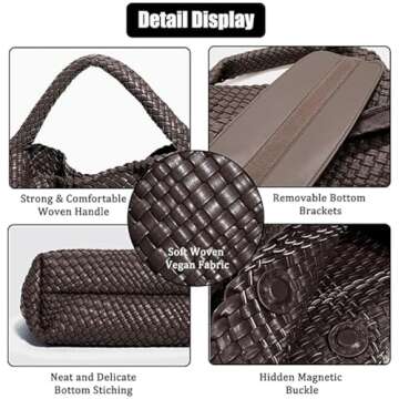 2025 Woven Leather Tote Bag for Everyday Elegance