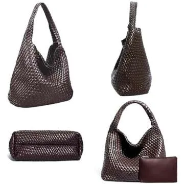 2025 Woven Leather Tote Bag for Everyday Elegance