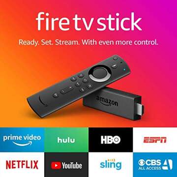 Certified Refurbished Fire TV Stick streaming media player with Alexa built in, includes Alexa Voice Remote, HD, easy set-up, released 2019