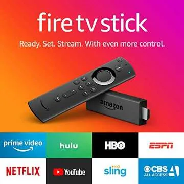 Certified Refurbished Fire TV Stick streaming media player with Alexa built in, includes Alexa Voice Remote, HD, easy set-up, released 2019