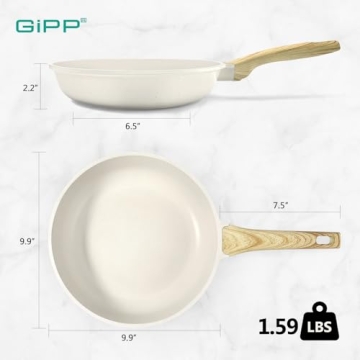 GiPP Nonstick 9.5" Frying Pan for Effortless Cooking