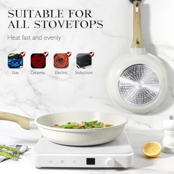 GiPP Nonstick 9.5" Frying Pan for Effortless Cooking