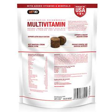 VetIQ Multivitamin Supplement for Dogs, Health Support Supplement Soft Chews, 90 Count