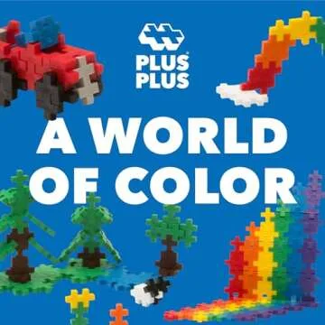 PLUS PLUS - Open Play Set - 600 Piece - Basic Color Mix, Construction Building Stem Toy, Interlocking Mini Puzzle Blocks for Kids