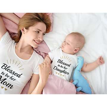 Tstars Blessed To Be Her Mom Matching Outfits for Moms