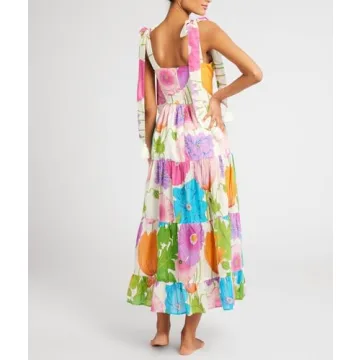 Elegant Flowy Summer Maxi Dress for Women 2024