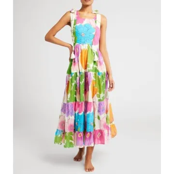 Elegant Flowy Summer Maxi Dress for Women 2024