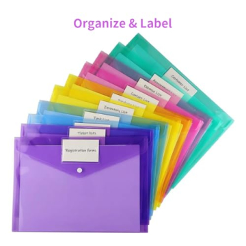 Colorful Sooez 12 Pack Folders for Document Organization