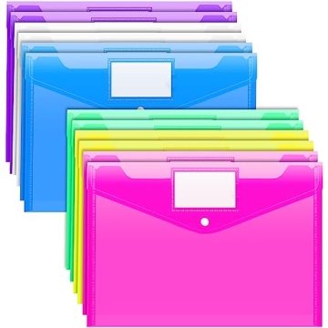 Colorful Sooez 12 Pack Folders for Document Organization