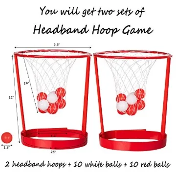 90shine Christmas Headband Hoop Ball Game Holiday Fun