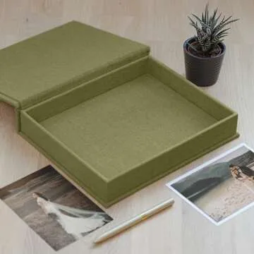 Wedding Keepsake Box | Personalized Linen Memory Box | Wedding Photo Album Box | Custom Size Scrapbook Box | Large Gift Box Hand Made in Europe