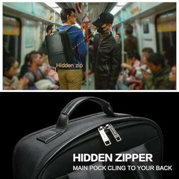 BOPAI Anti-Theft Executive Business Professional Backpack Men 15.6 Inch Laptop with Bottle Holder US...